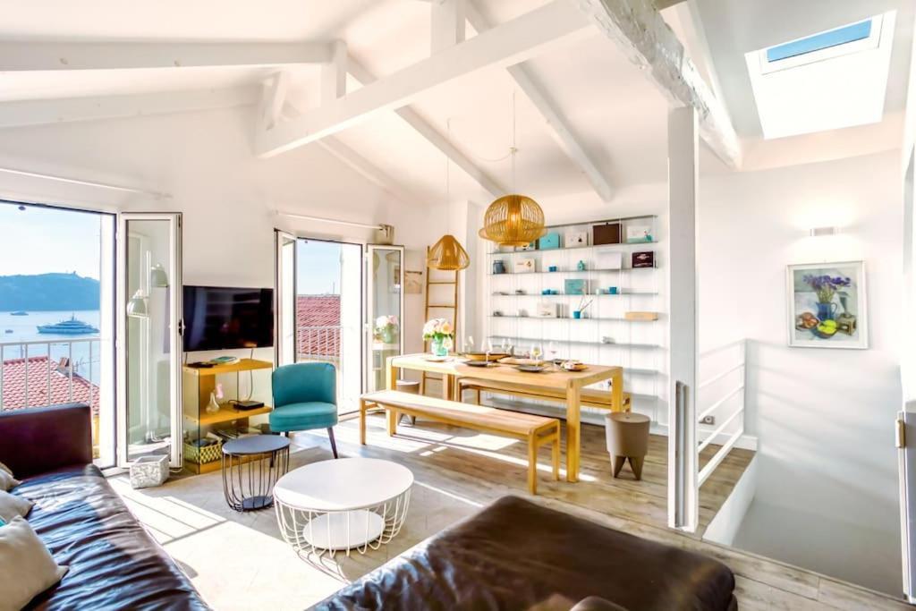 #40 Bright Sea View Suite For 6 2Mins Walk Port & Sea Villefranche-sur-Mer Buitenkant foto